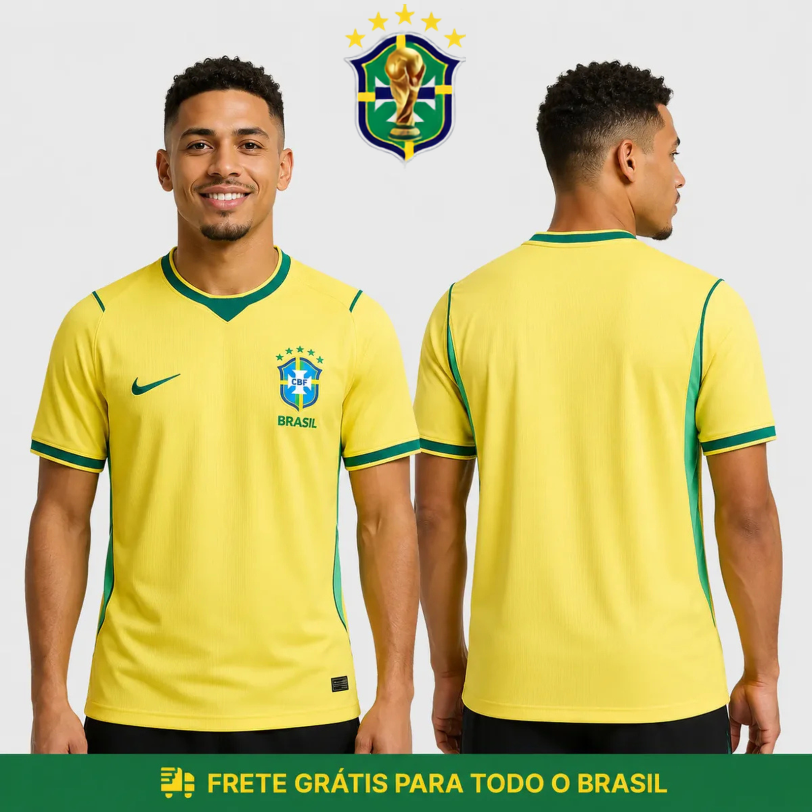 Canarinho — frente e costas masculino